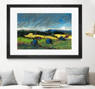 Pastel Landscape II by Jacques Clement on GIANT ART - blue landscape