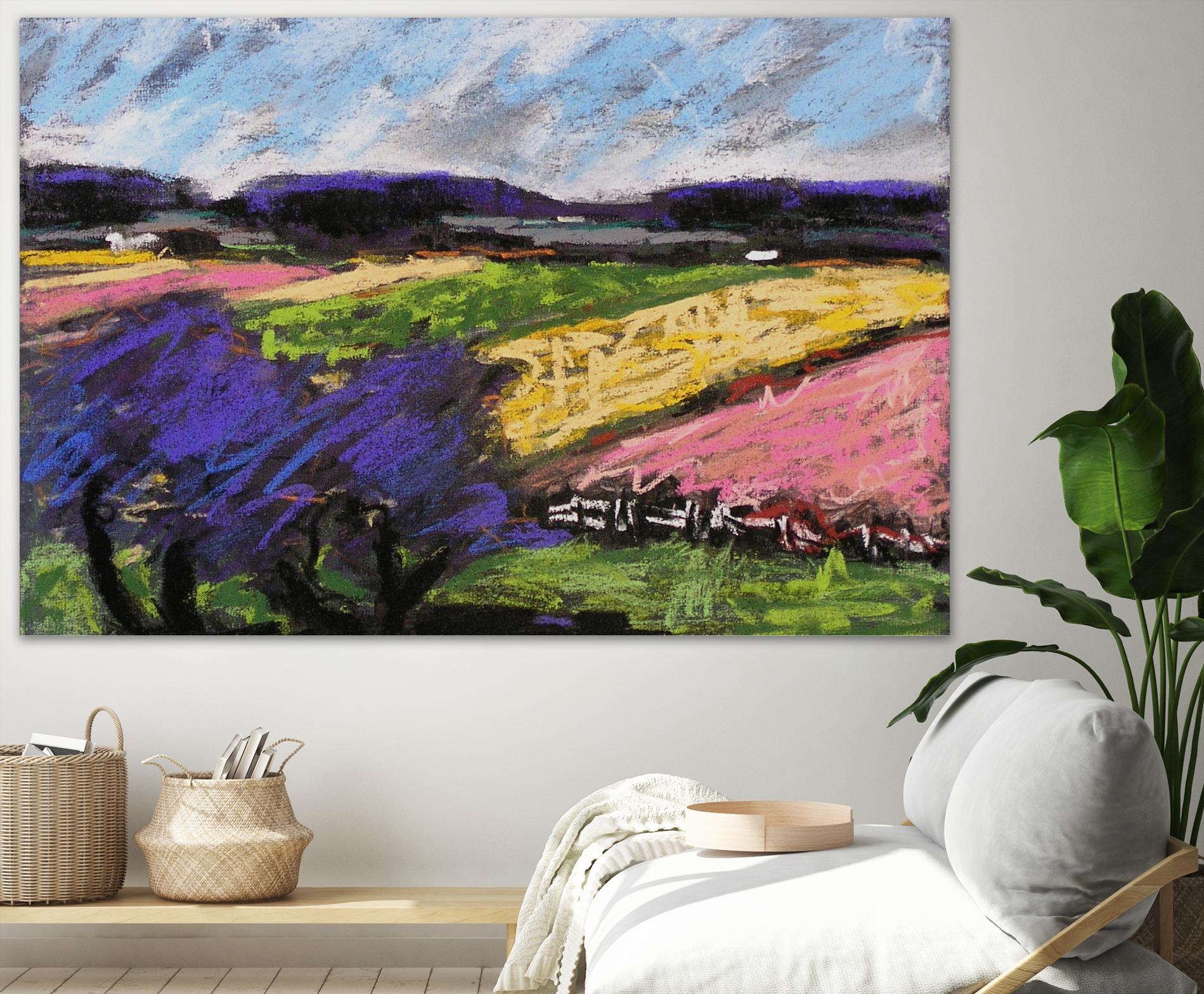 Pastel Landscape III by Jacques Clement on GIANT ART - blue landscape