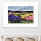 Pastel Landscape III by Jacques Clement on GIANT ART - blue landscape