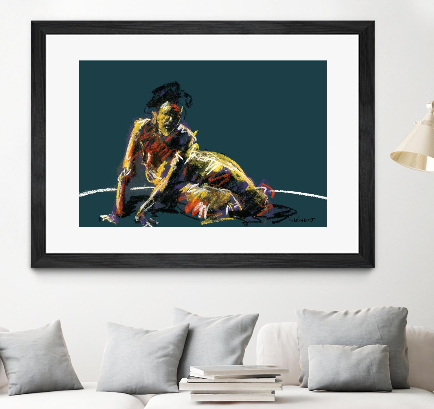 Nude II by Jacques Clement on GIANT ART - beige figurative pastel