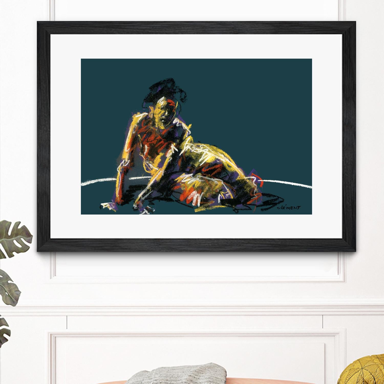 Nude II by Jacques Clement on GIANT ART - beige figurative pastel