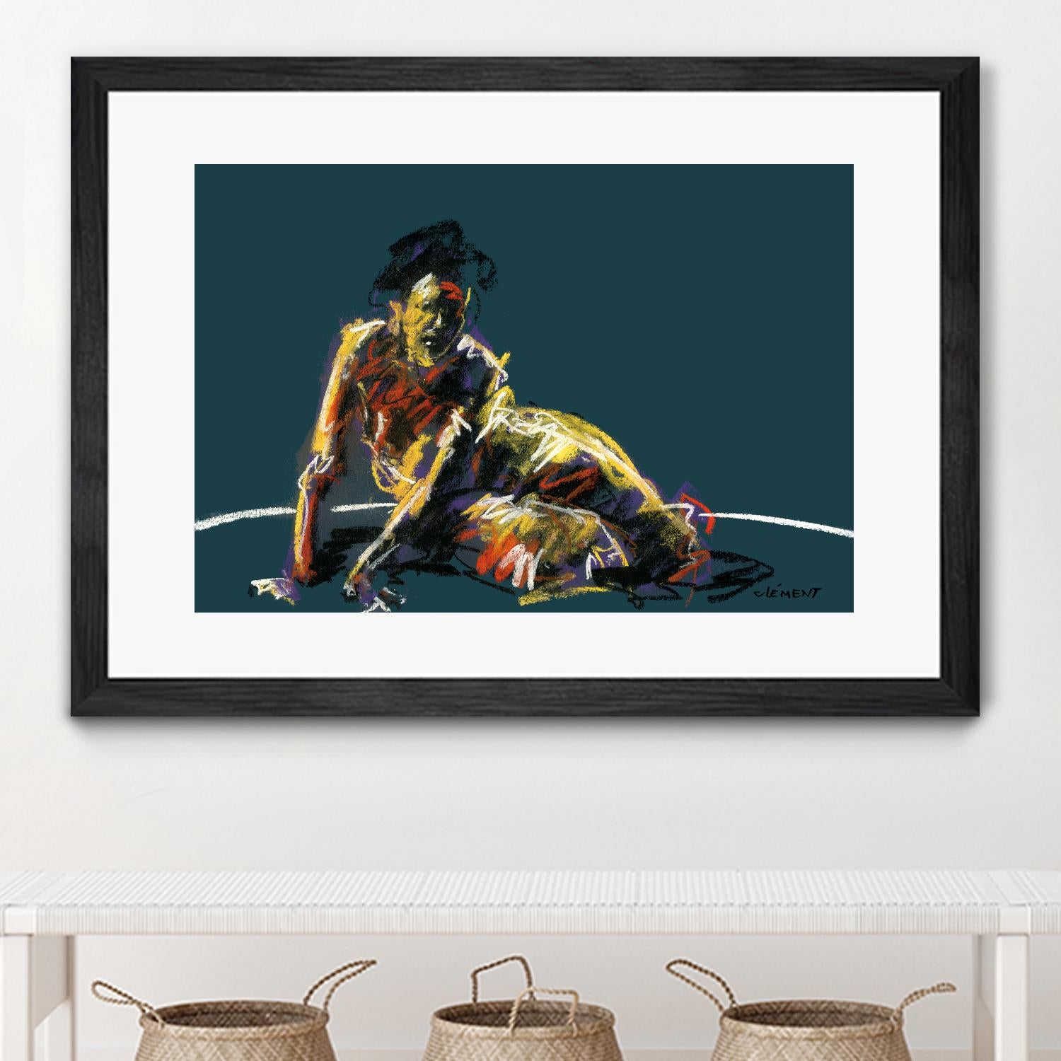 Nude II by Jacques Clement on GIANT ART - beige figurative pastel