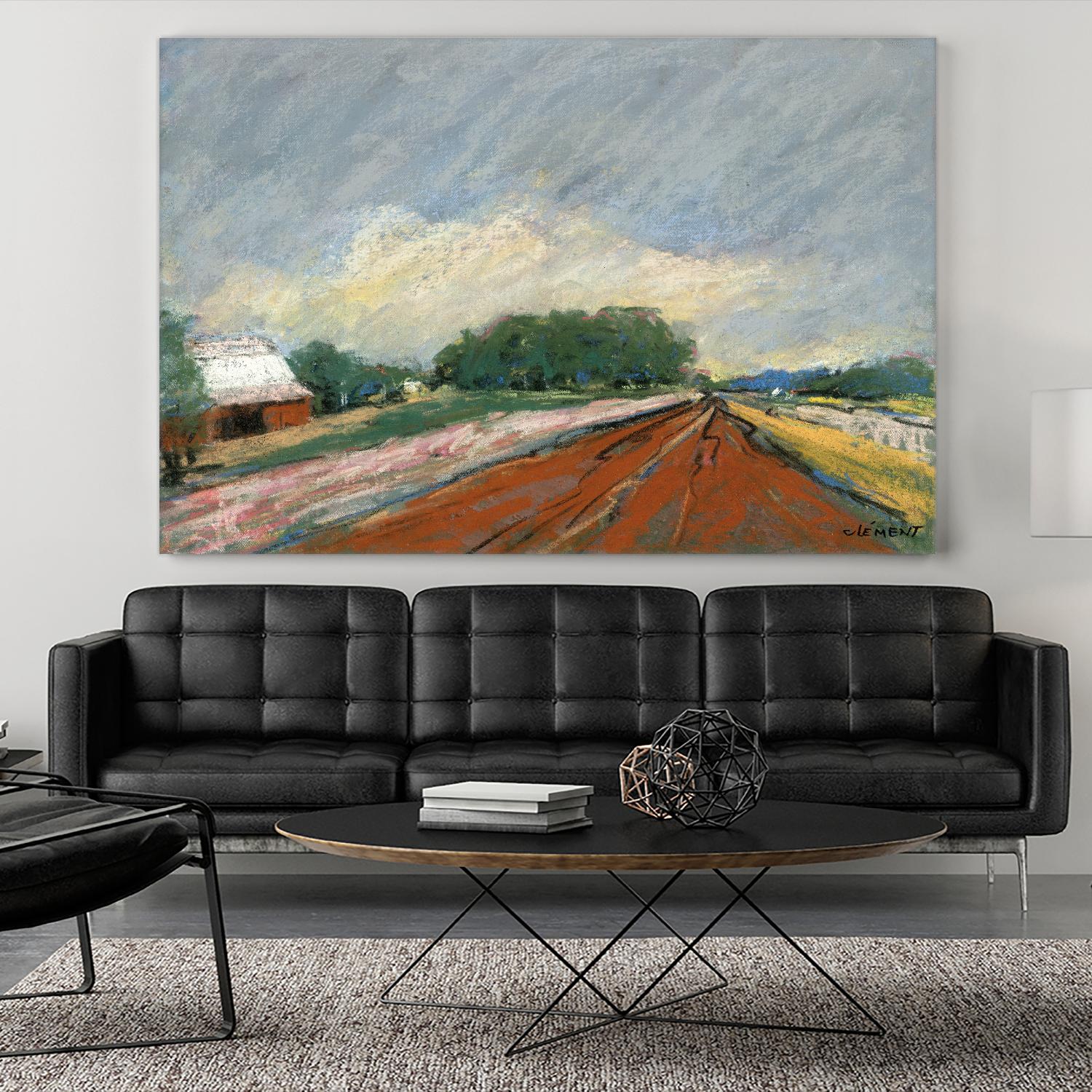 Pastel Landscape V by Jacques Clement on GIANT ART - blue landscape