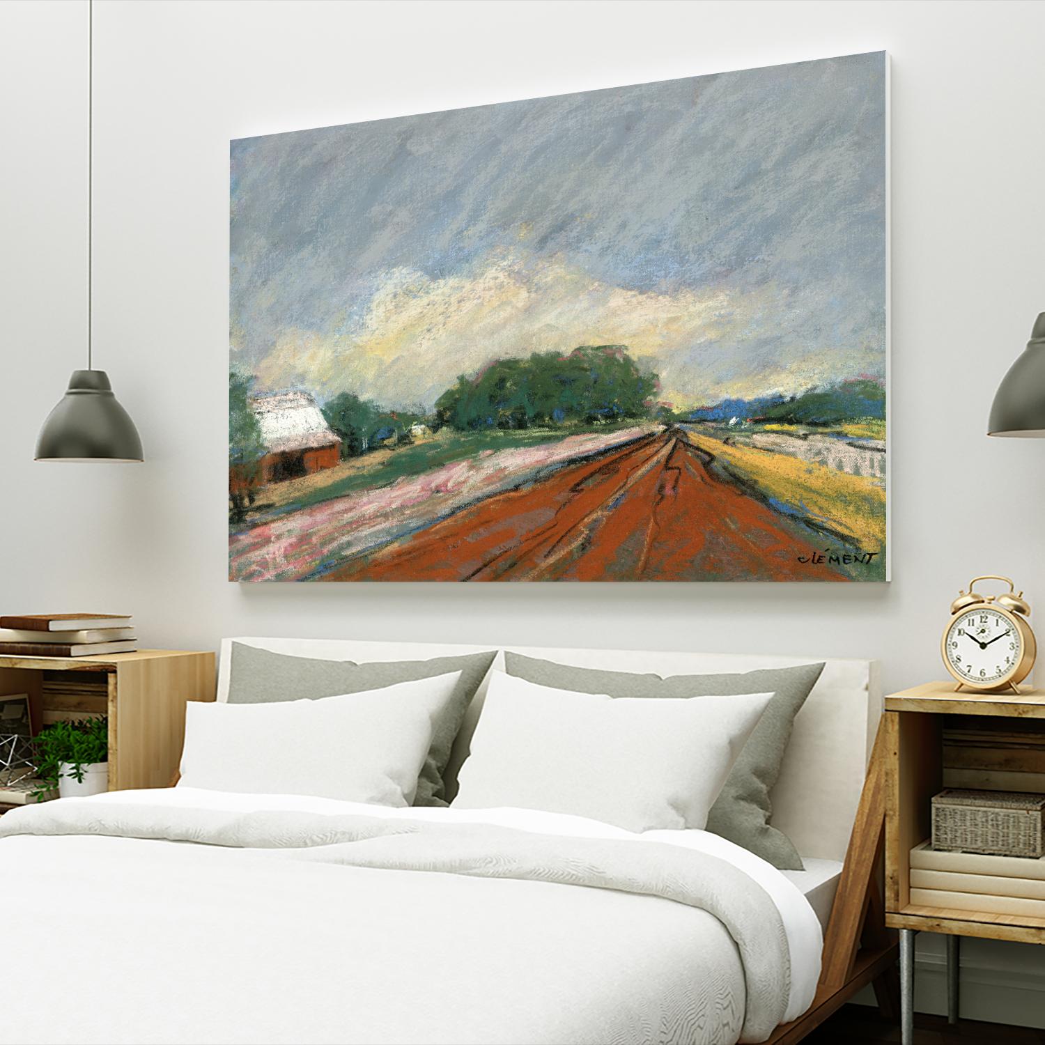 Pastel Landscape V by Jacques Clement on GIANT ART - blue landscape