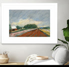 Pastel Landscape V by Jacques Clement on GIANT ART - blue landscape