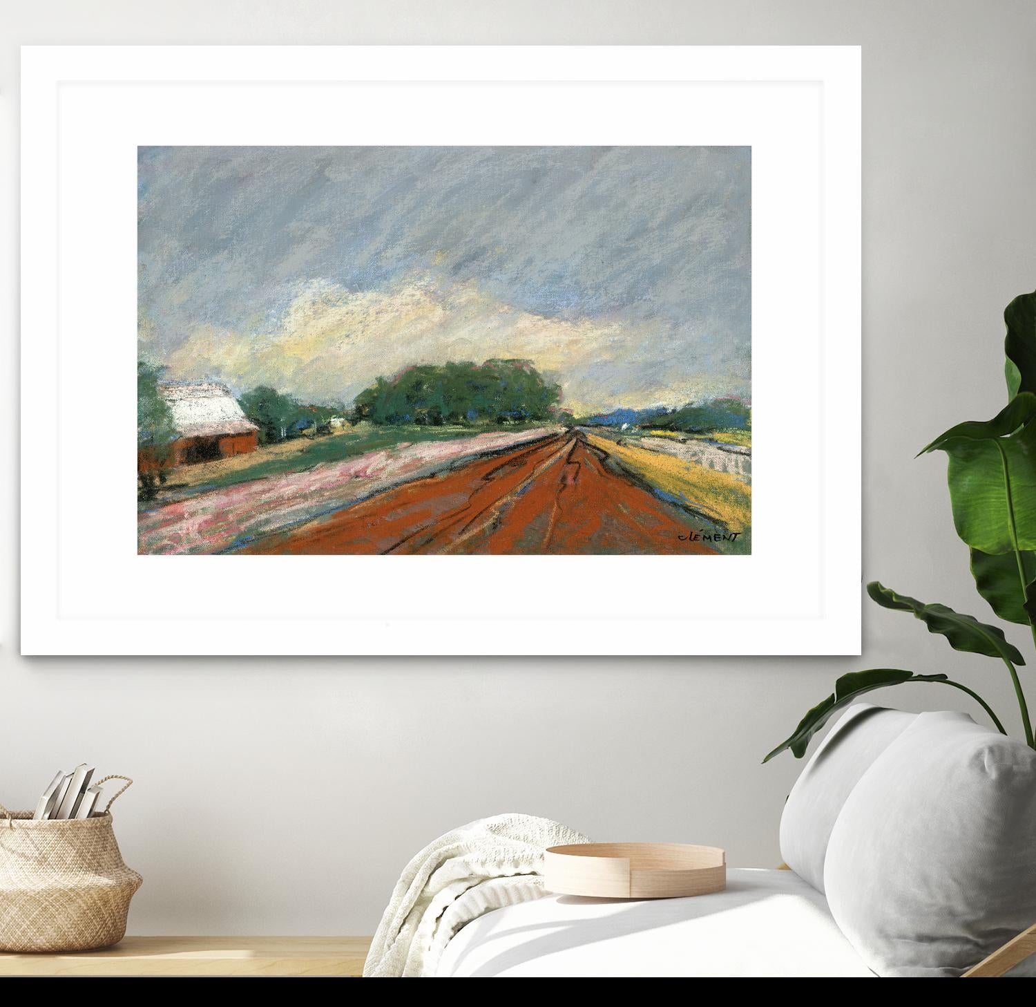 Pastel Landscape V by Jacques Clement on GIANT ART - blue landscape