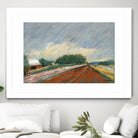 Pastel Landscape V by Jacques Clement on GIANT ART - blue landscape