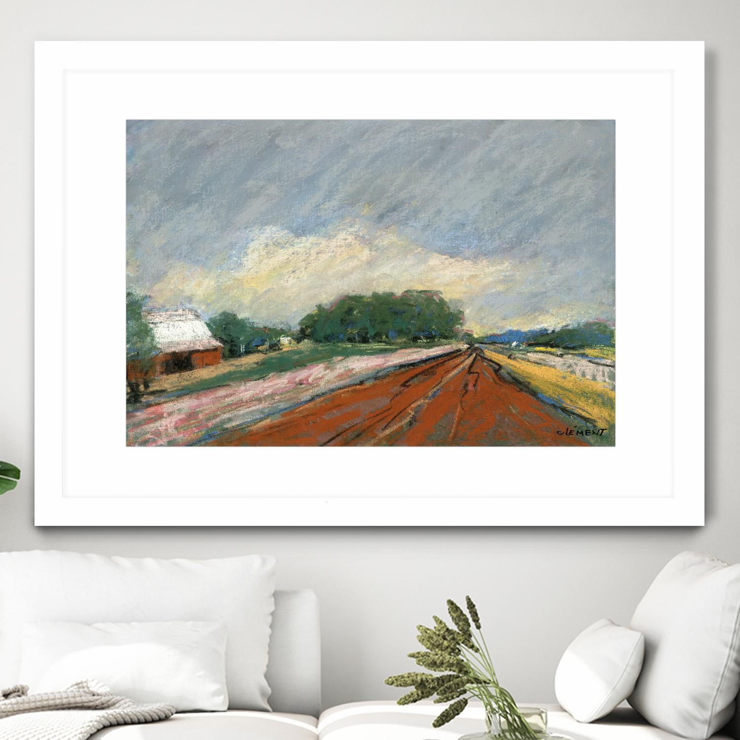 Pastel Landscape V by Jacques Clement on GIANT ART - blue landscape