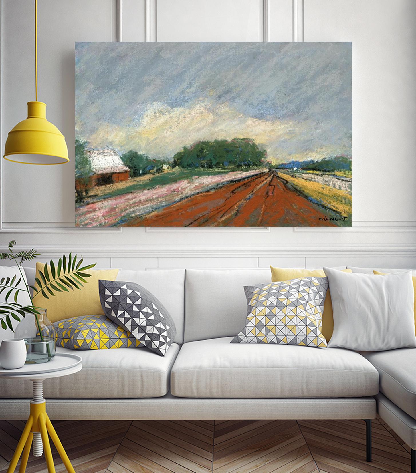 Pastel Landscape V by Jacques Clement on GIANT ART - blue landscape