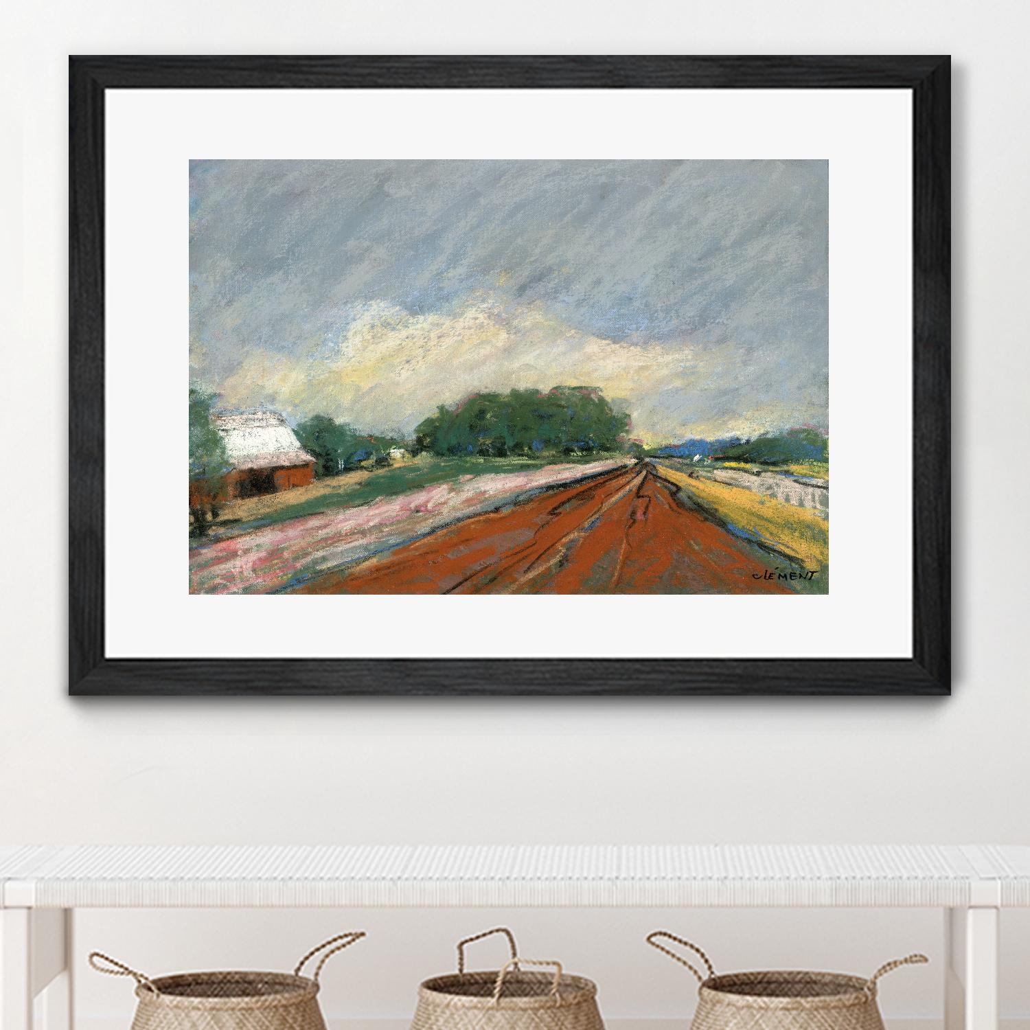 Pastel Landscape V by Jacques Clement on GIANT ART - blue landscape