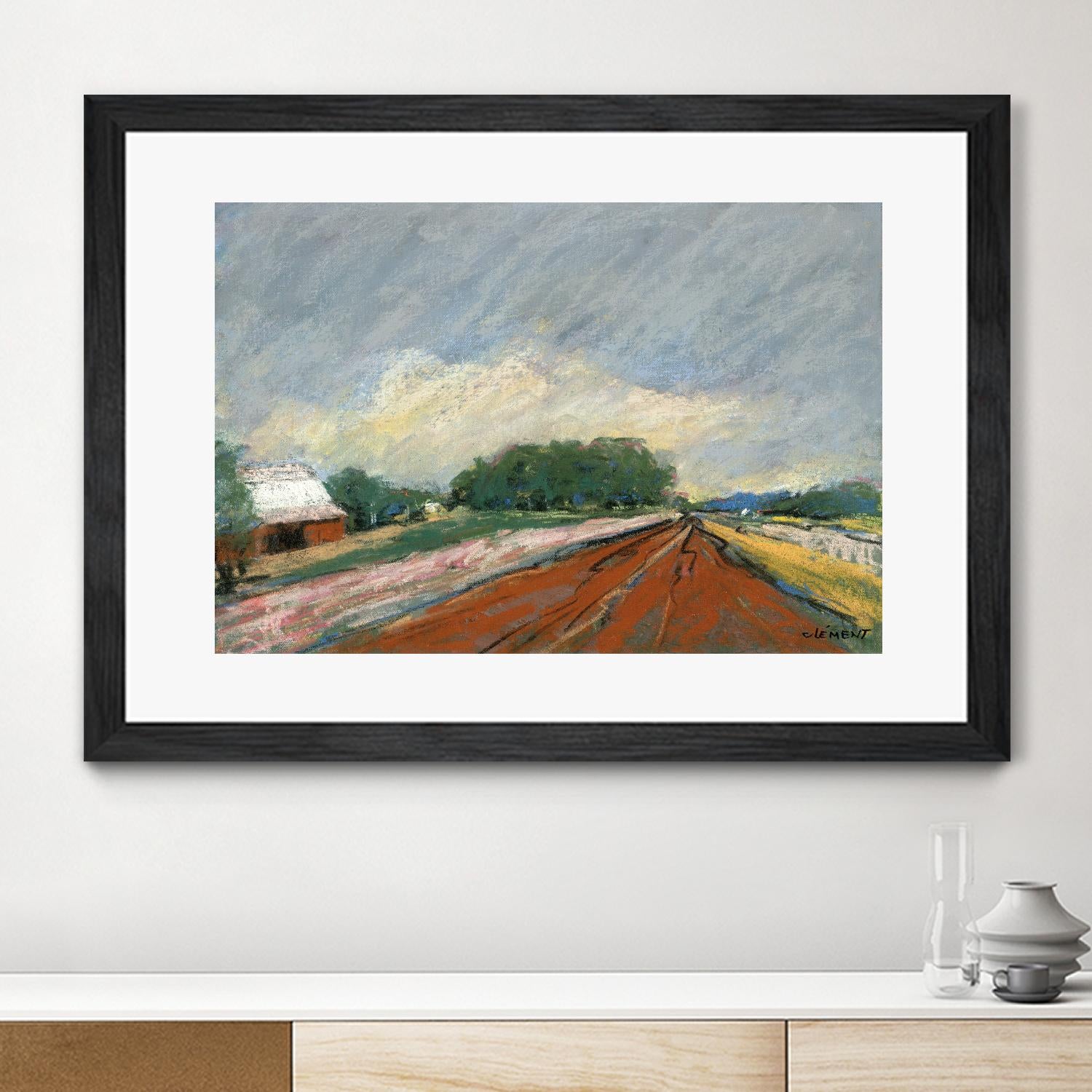 Pastel Landscape V by Jacques Clement on GIANT ART - blue landscape