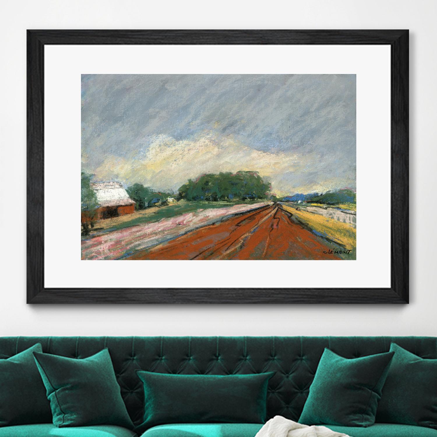 Pastel Landscape V by Jacques Clement on GIANT ART - blue landscape