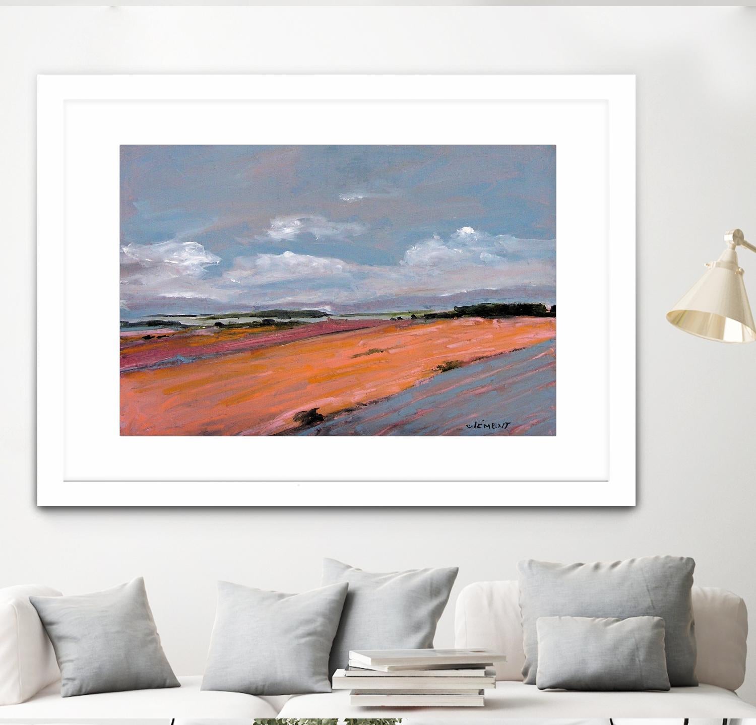 Pastel Landscape VIII by Jacques Clement on GIANT ART - green landscape