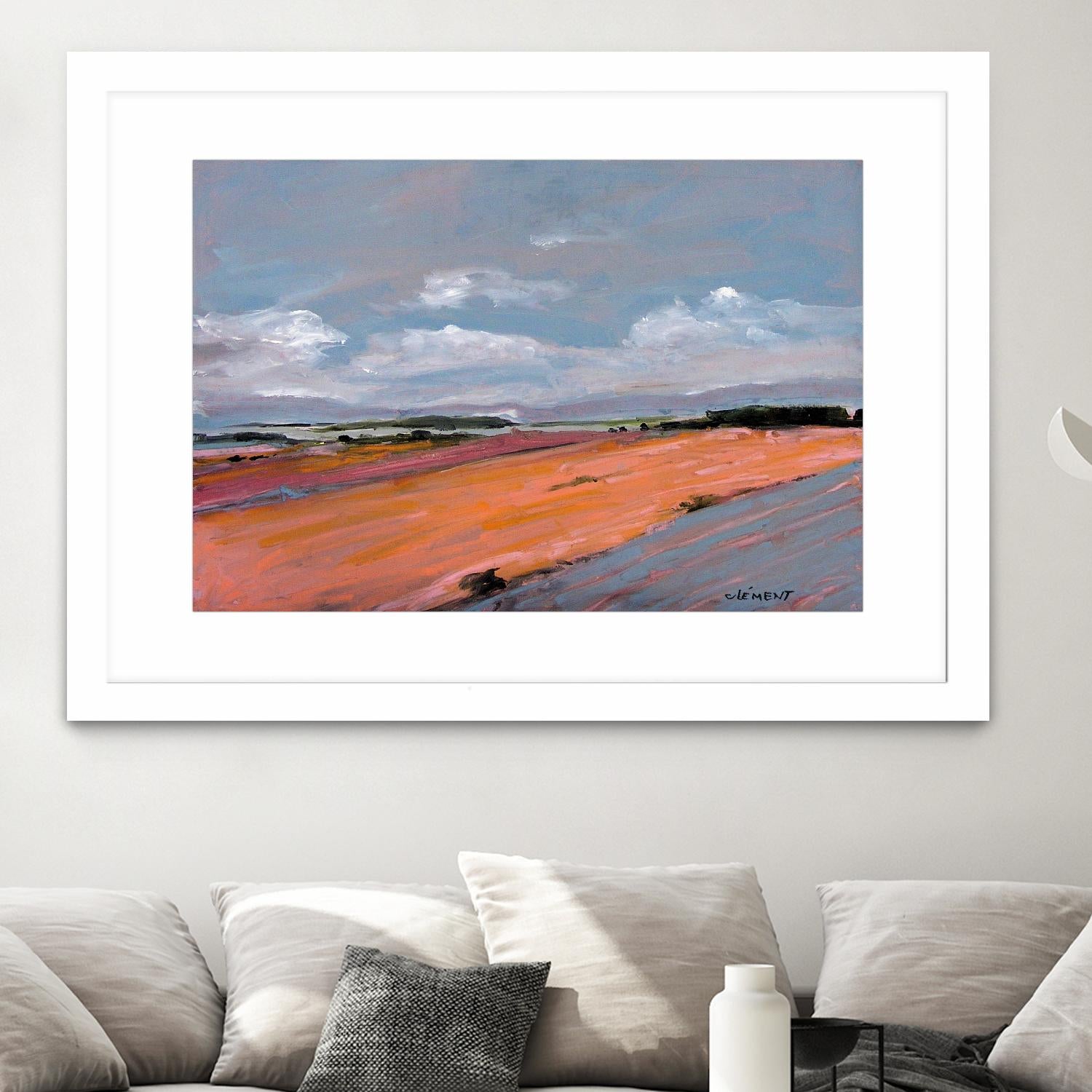 Pastel Landscape VIII by Jacques Clement on GIANT ART - green landscape