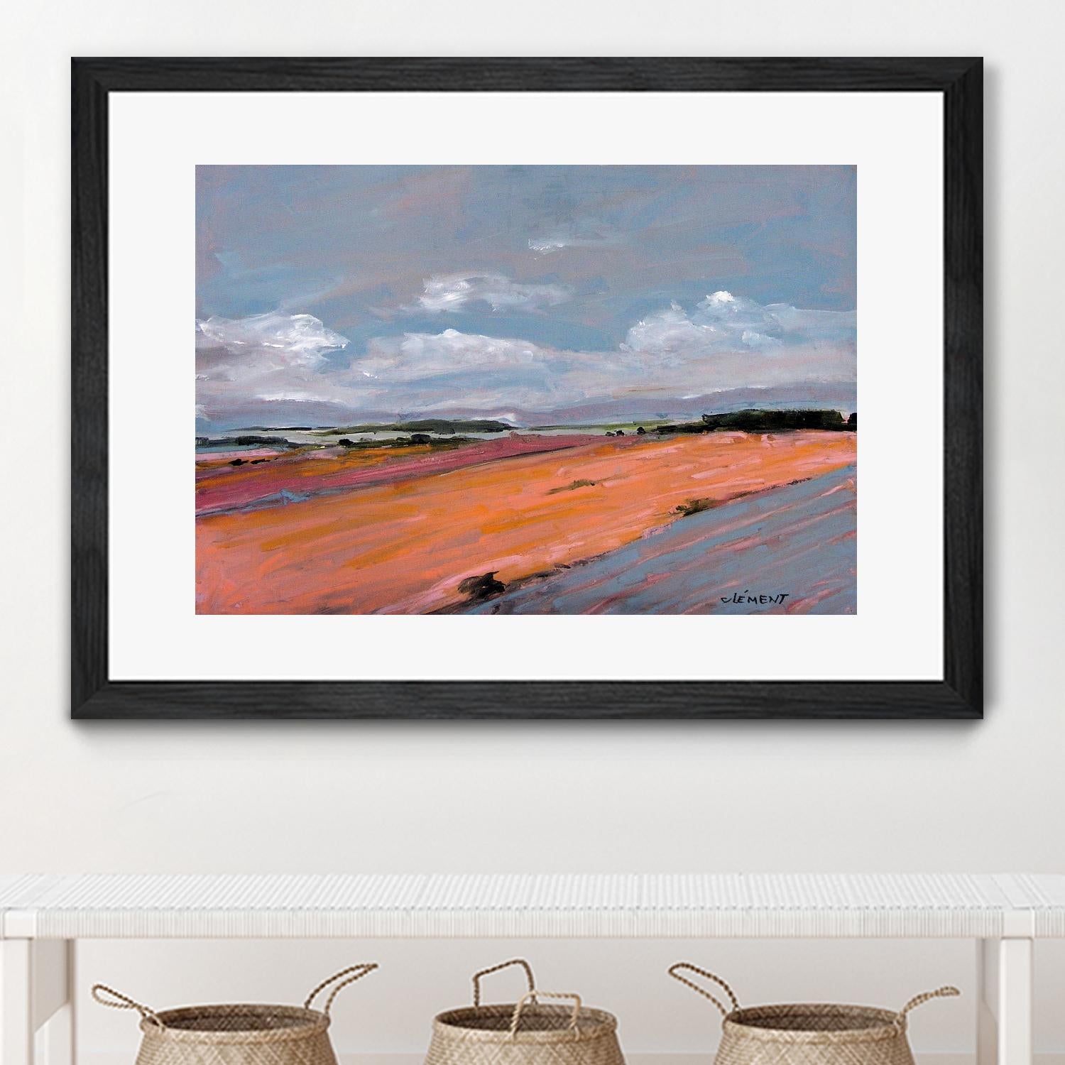 Pastel Landscape VIII by Jacques Clement on GIANT ART - green landscape