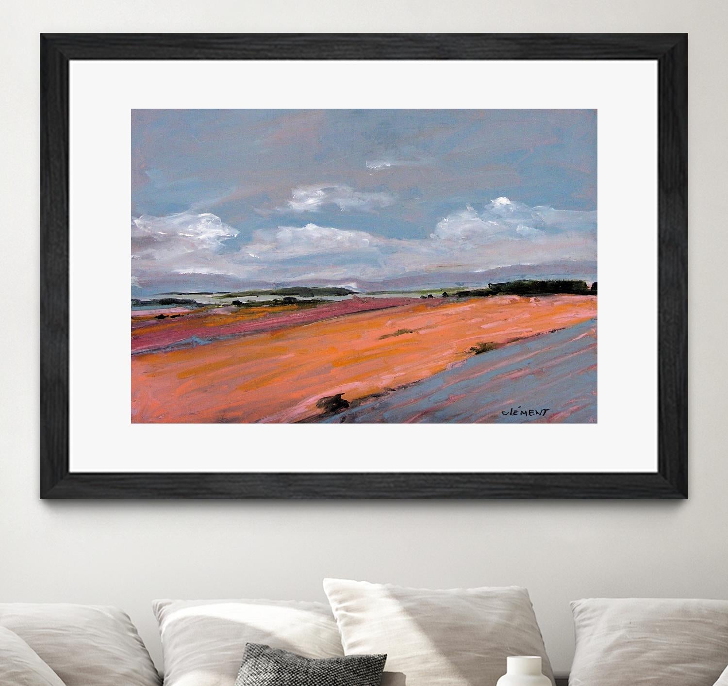 Pastel Landscape VIII by Jacques Clement on GIANT ART - green landscape