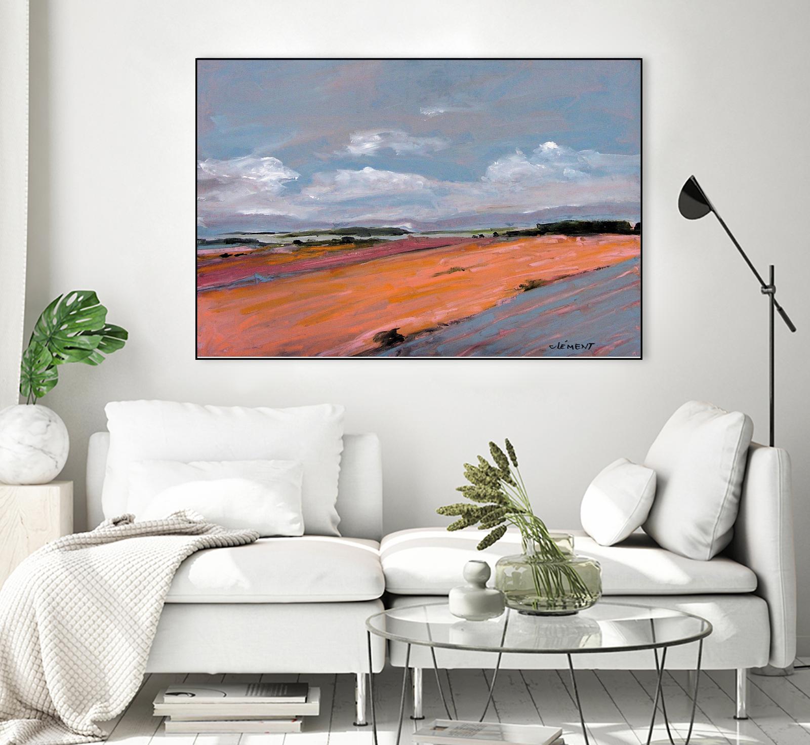 Pastel Landscape VIII by Jacques Clement on GIANT ART - green landscape