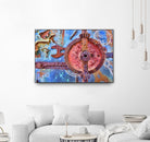 Rusty Gear by Jean-François Dupuis on GIANT ART - blue photo art