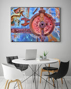 Rusty Gear by Jean-François Dupuis on GIANT ART - blue photo art