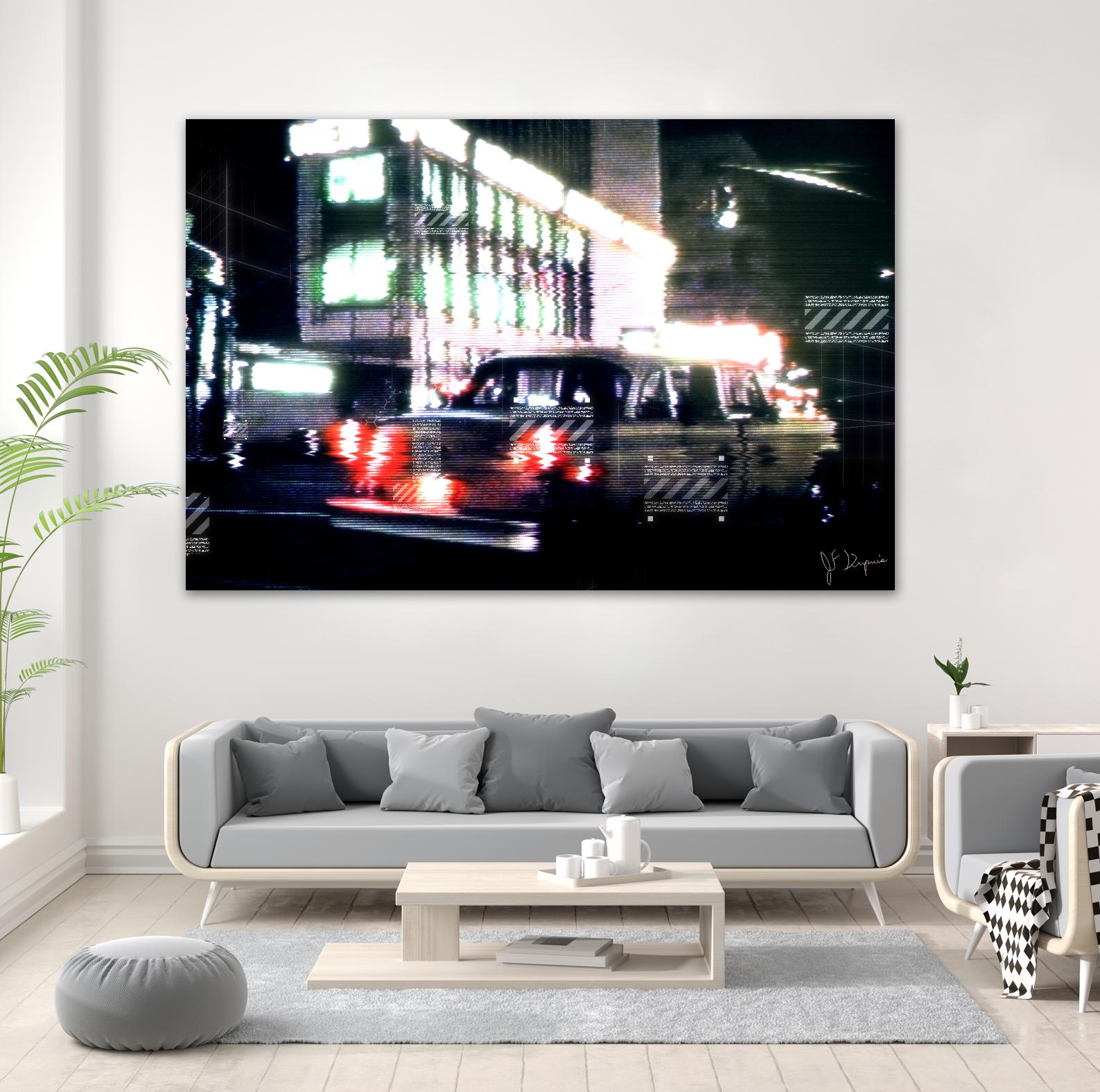 City Taxi I by Jean-François Dupuis on GIANT ART - red street scene