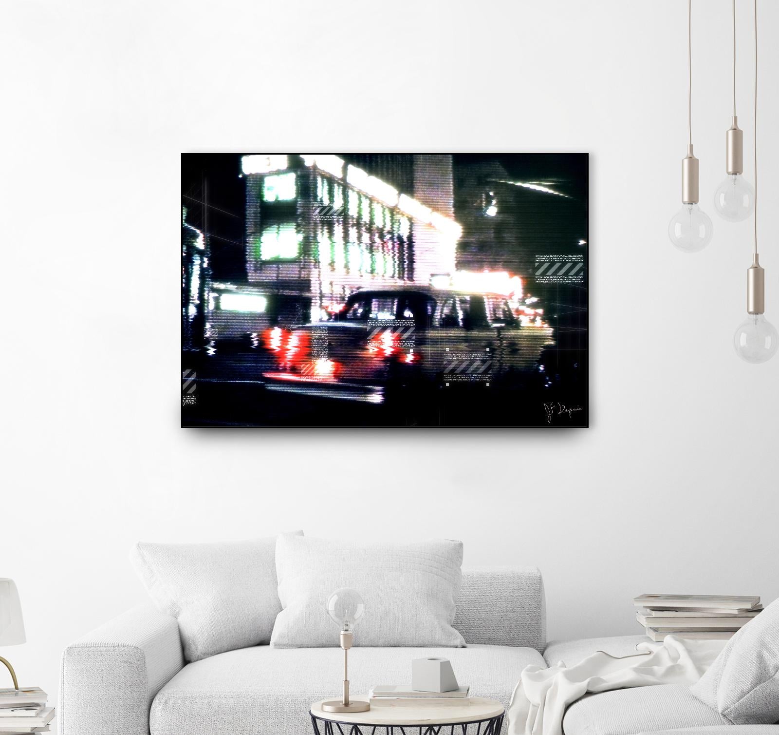 City Taxi I by Jean-François Dupuis on GIANT ART - red street scene