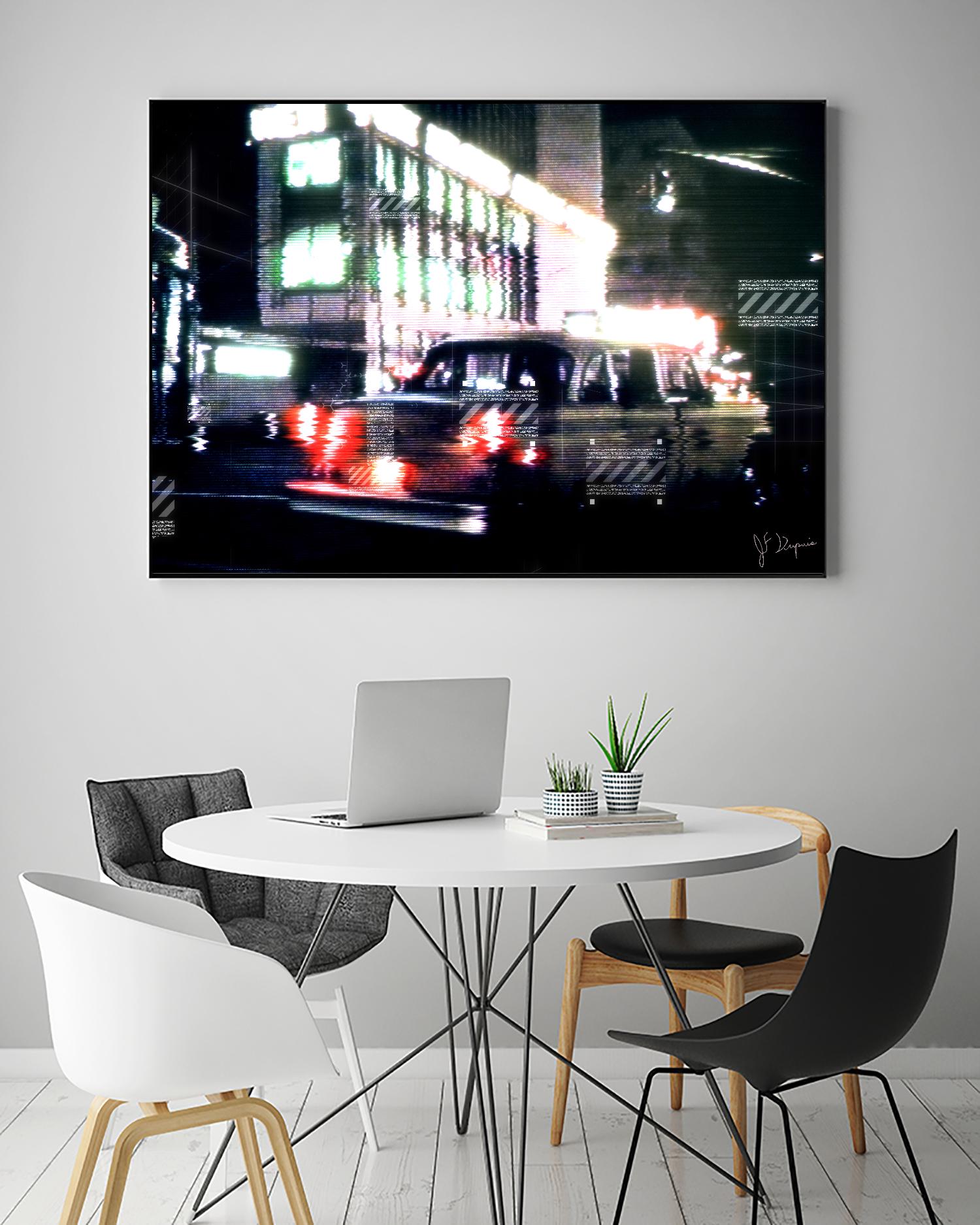 City Taxi I by Jean-François Dupuis on GIANT ART - red street scene