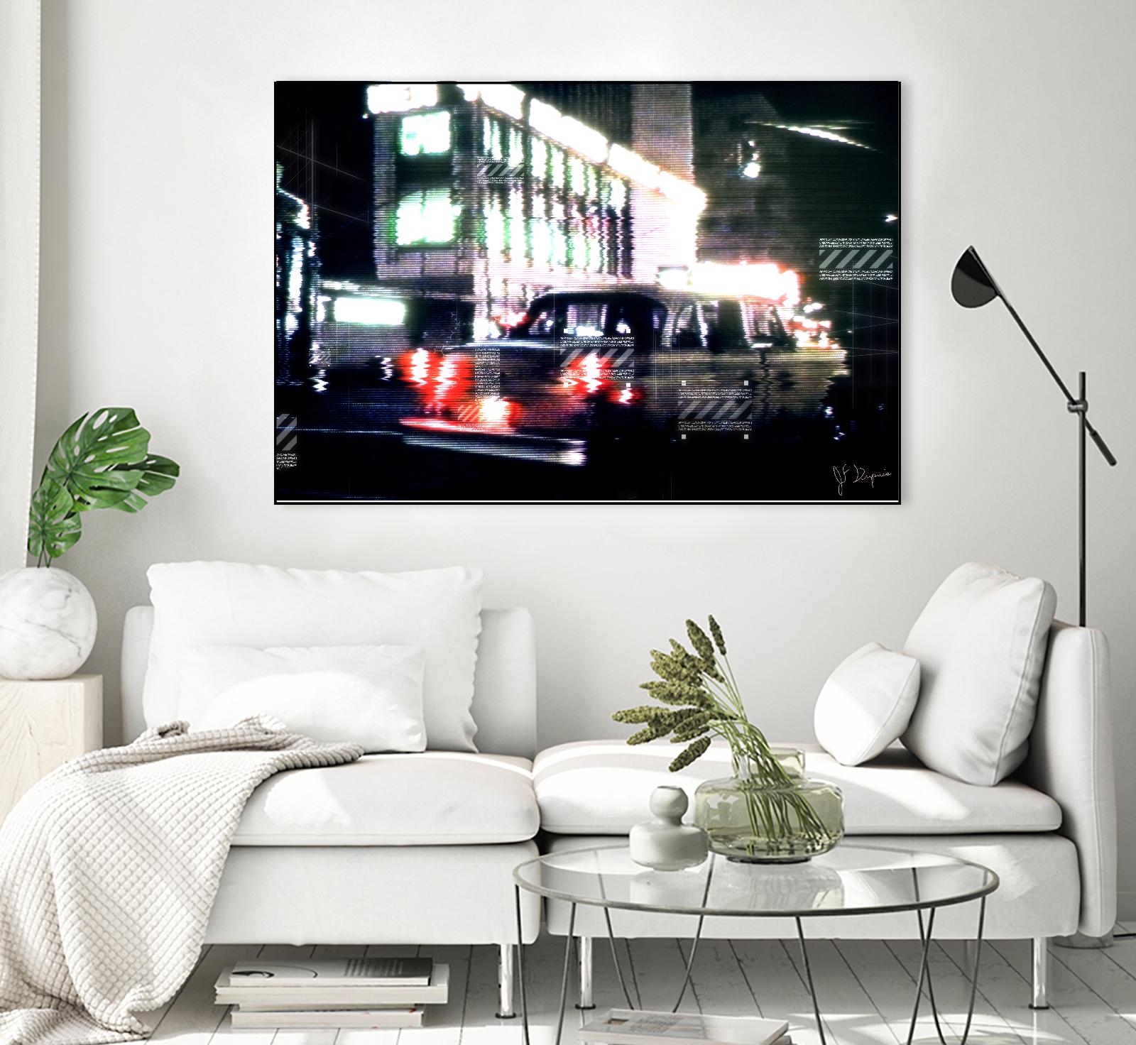 City Taxi I by Jean-François Dupuis on GIANT ART - red street scene