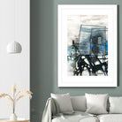 Chutes - T1 by Sylvie Cloutier on GIANT ART - blue abstract