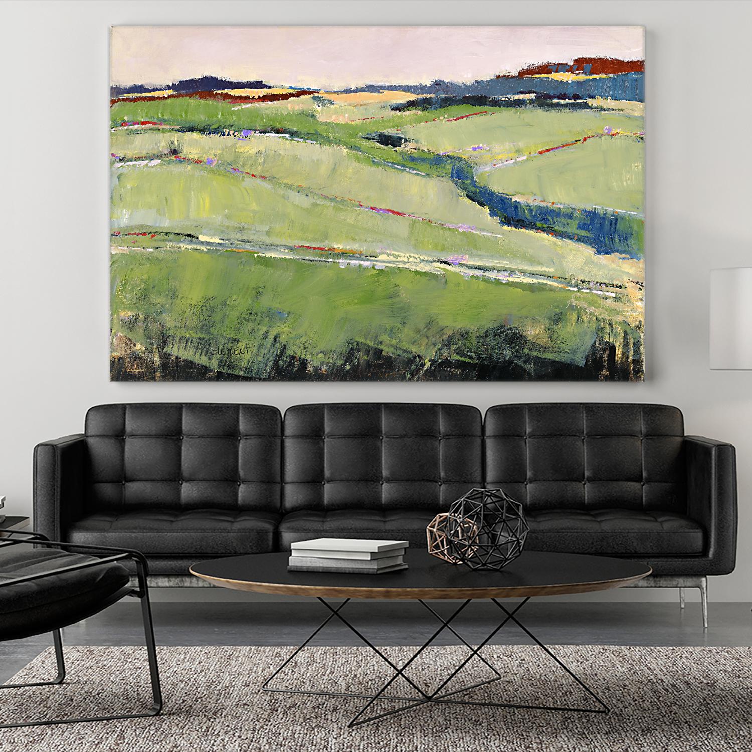 Colorful Landscape II by Jacques Clement on GIANT ART - blue landscape