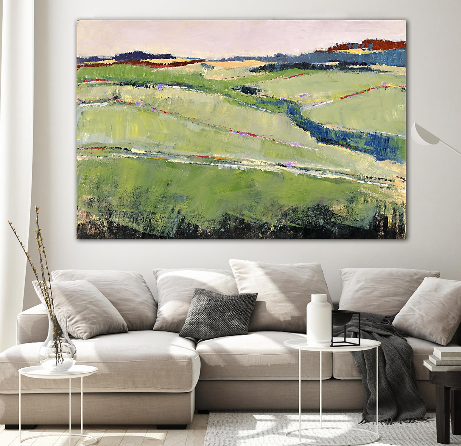 Colorful Landscape II by Jacques Clement on GIANT ART - blue landscape