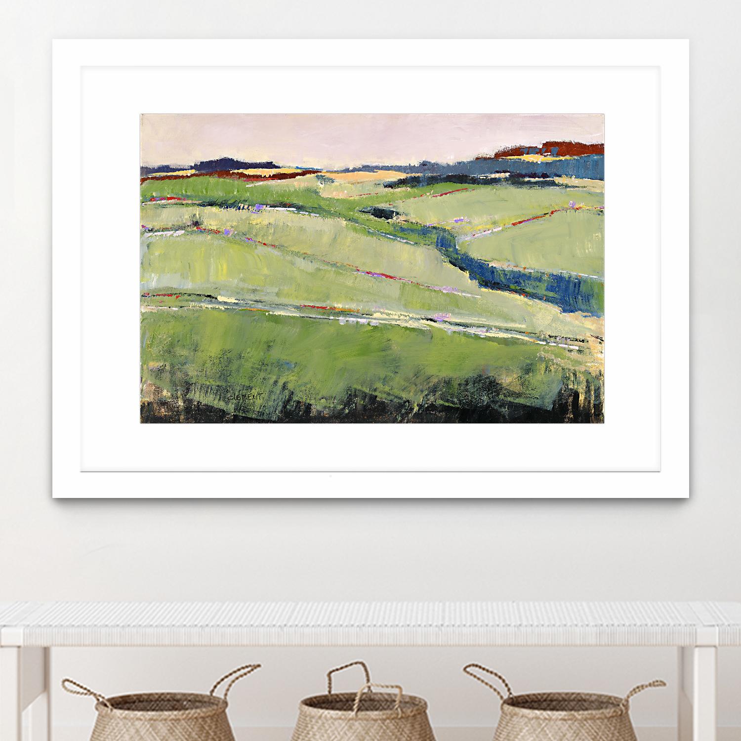 Colorful Landscape II by Jacques Clement on GIANT ART - pink landscape champs