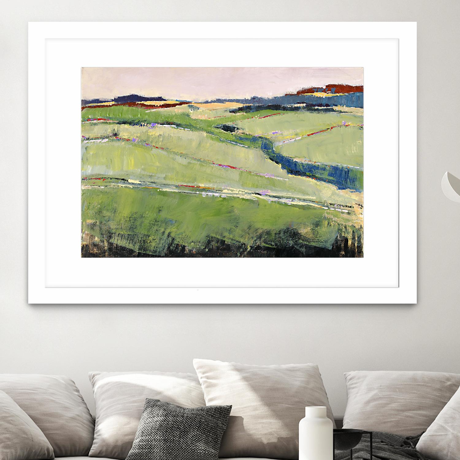 Colorful Landscape II by Jacques Clement on GIANT ART - pink landscape champs