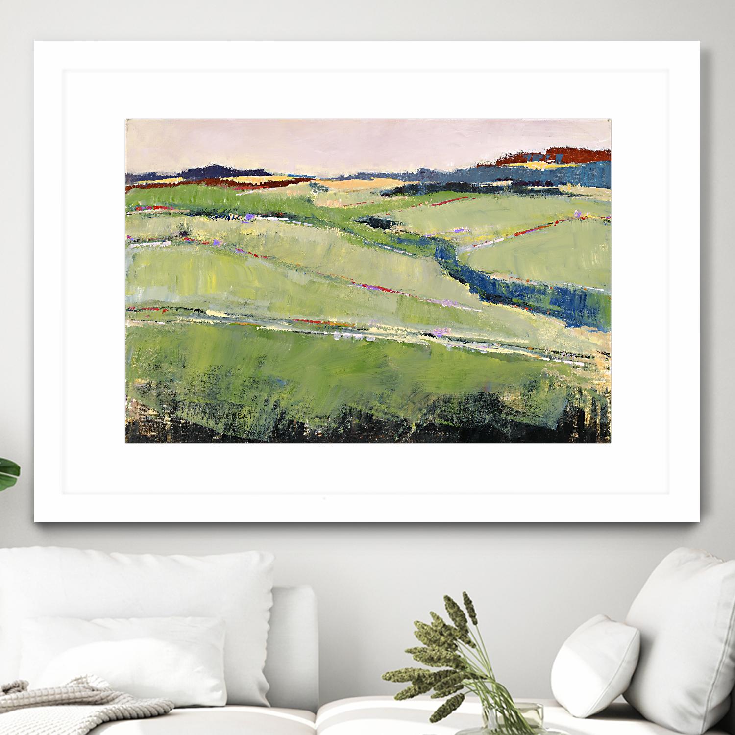 Colorful Landscape II by Jacques Clement on GIANT ART - pink landscape champs