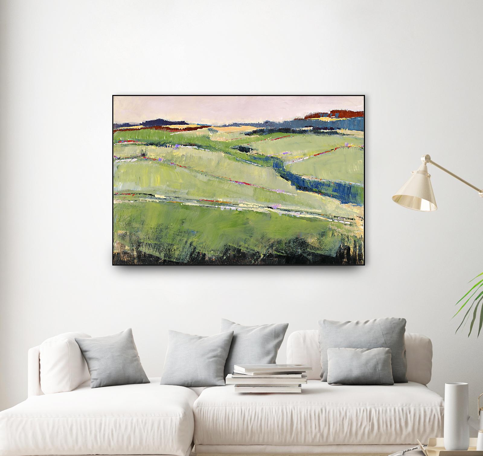 Colorful Landscape II by Jacques Clement on GIANT ART - blue landscape