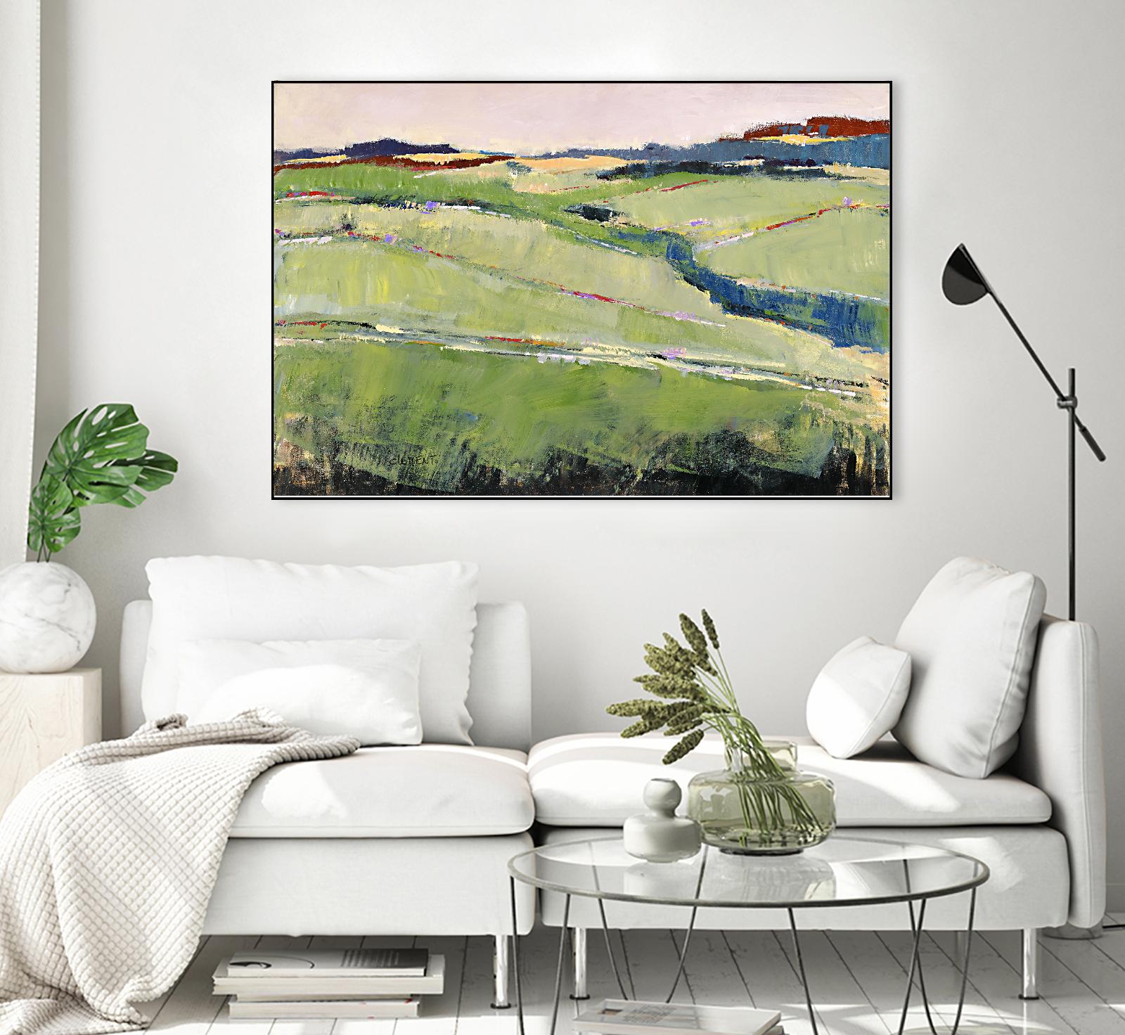 Colorful Landscape II by Jacques Clement on GIANT ART - blue landscape