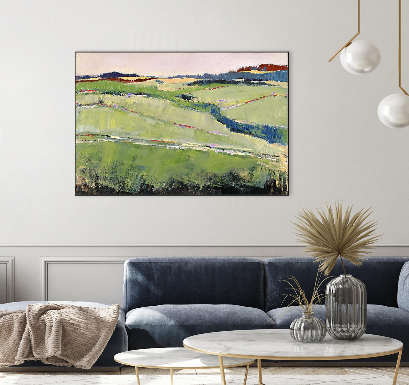 Colorful Landscape II by Jacques Clement on GIANT ART - blue landscape