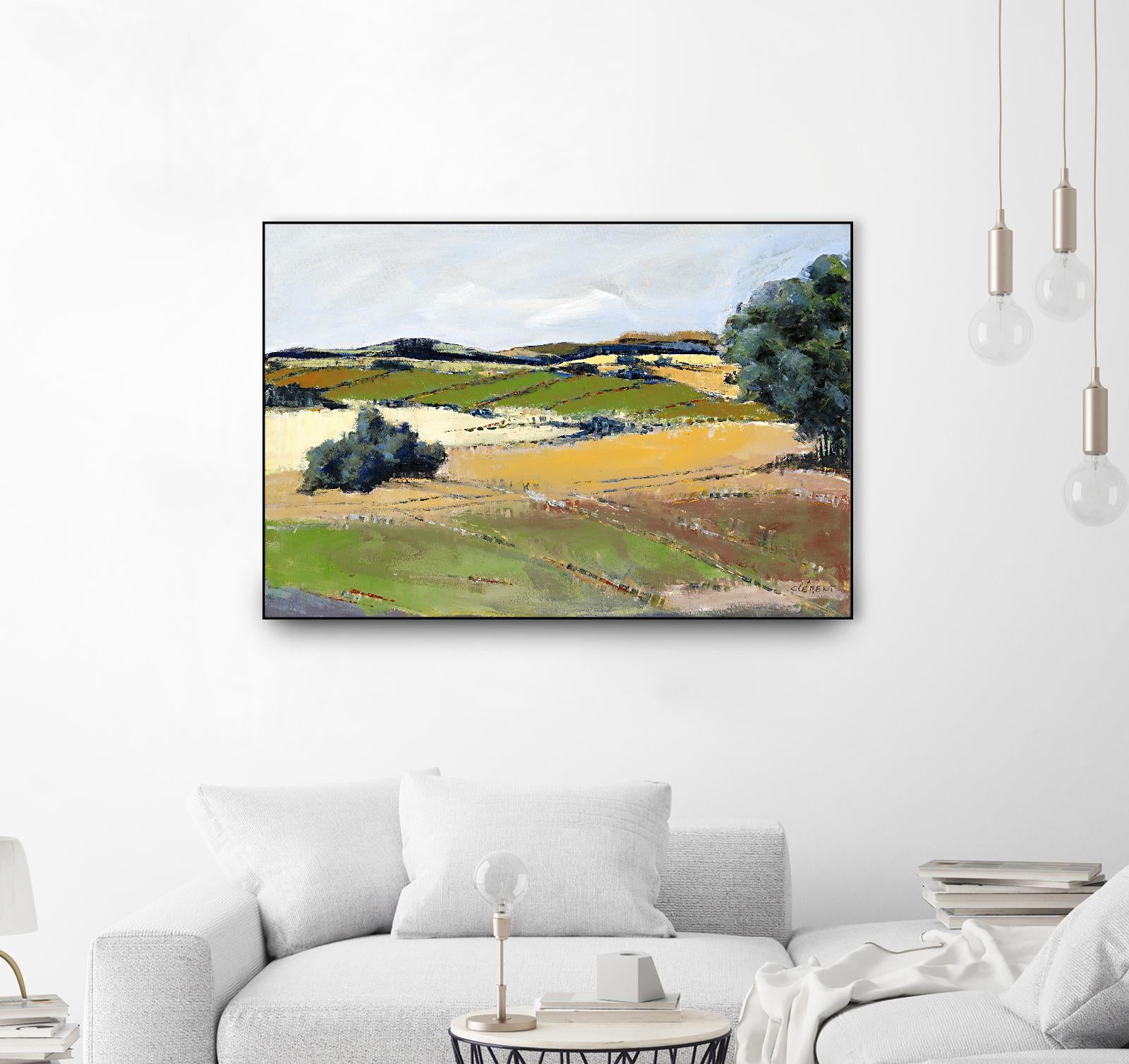 Colorful Landscape IV by Jacques Clement on GIANT ART - yellow landscape