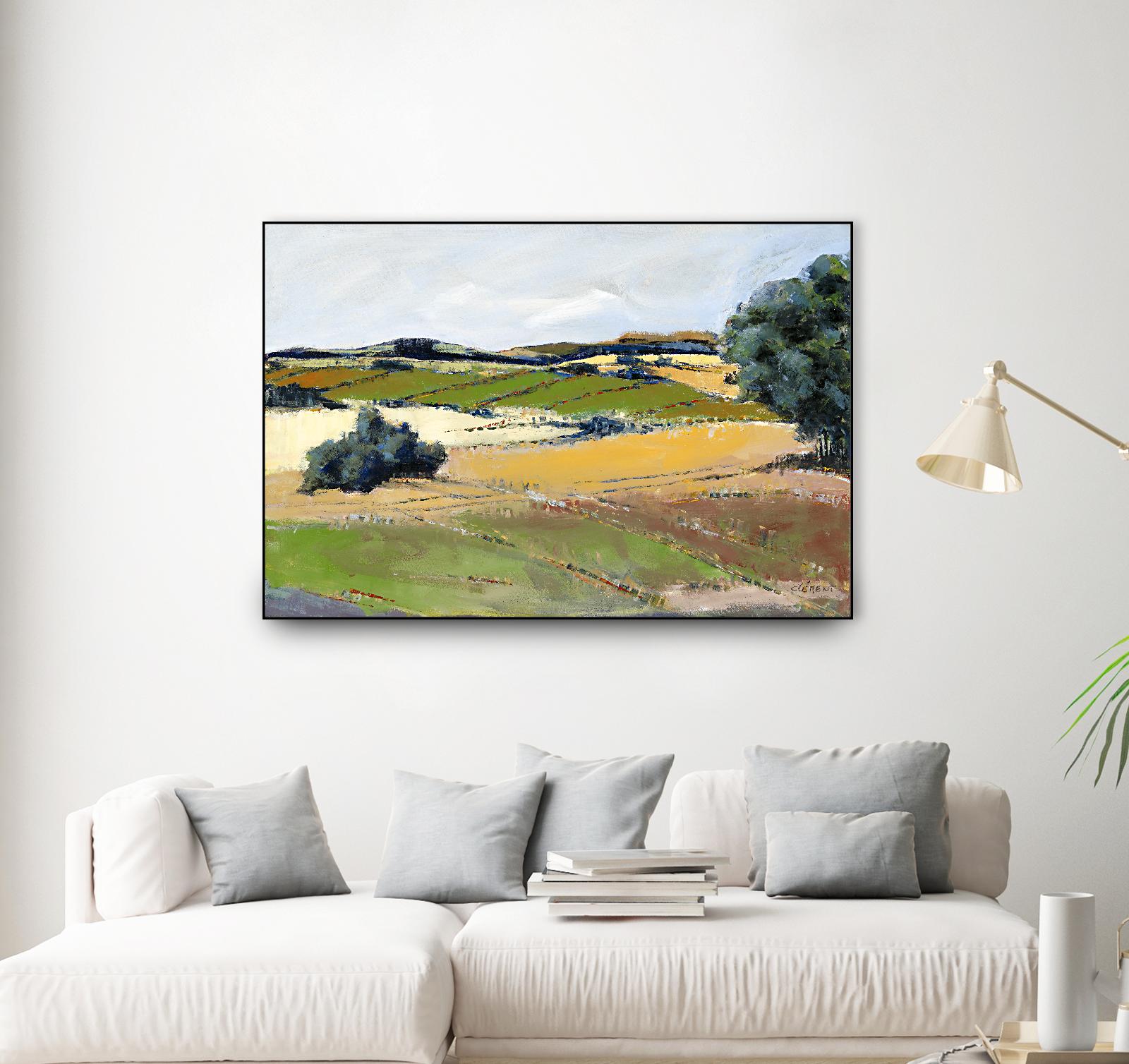 Colorful Landscape IV by Jacques Clement on GIANT ART - yellow landscape