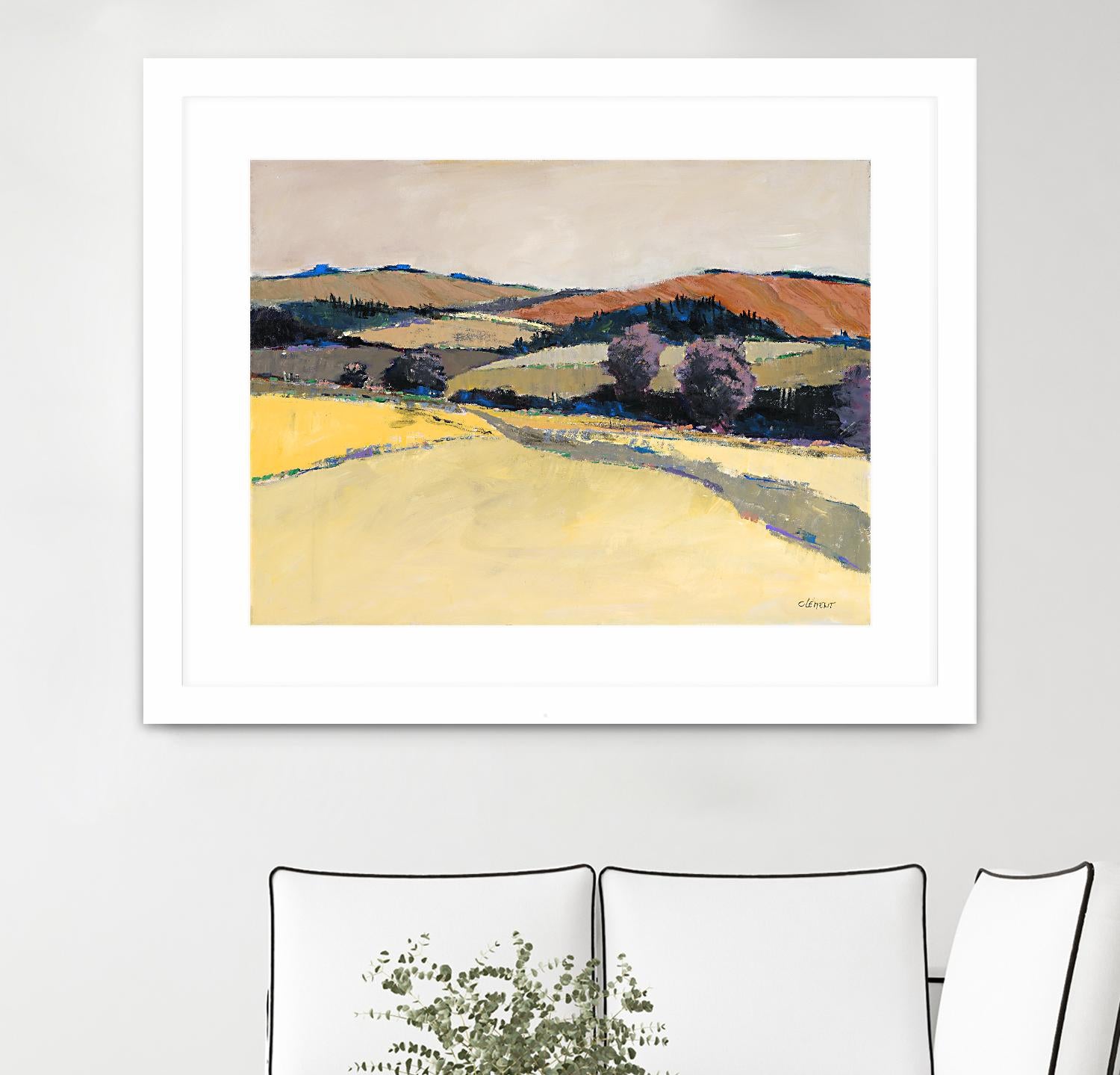 Colorful Landscape VI by Jacques Clement on GIANT ART - beige landscape pastel