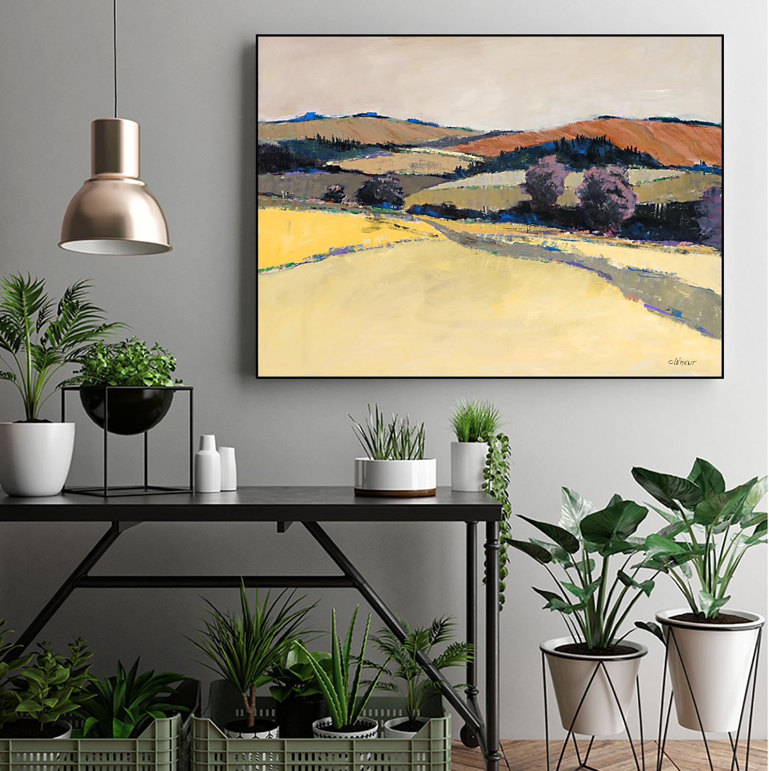 Colorful Landscape VI by Jacques Clement on GIANT ART - beige landscape