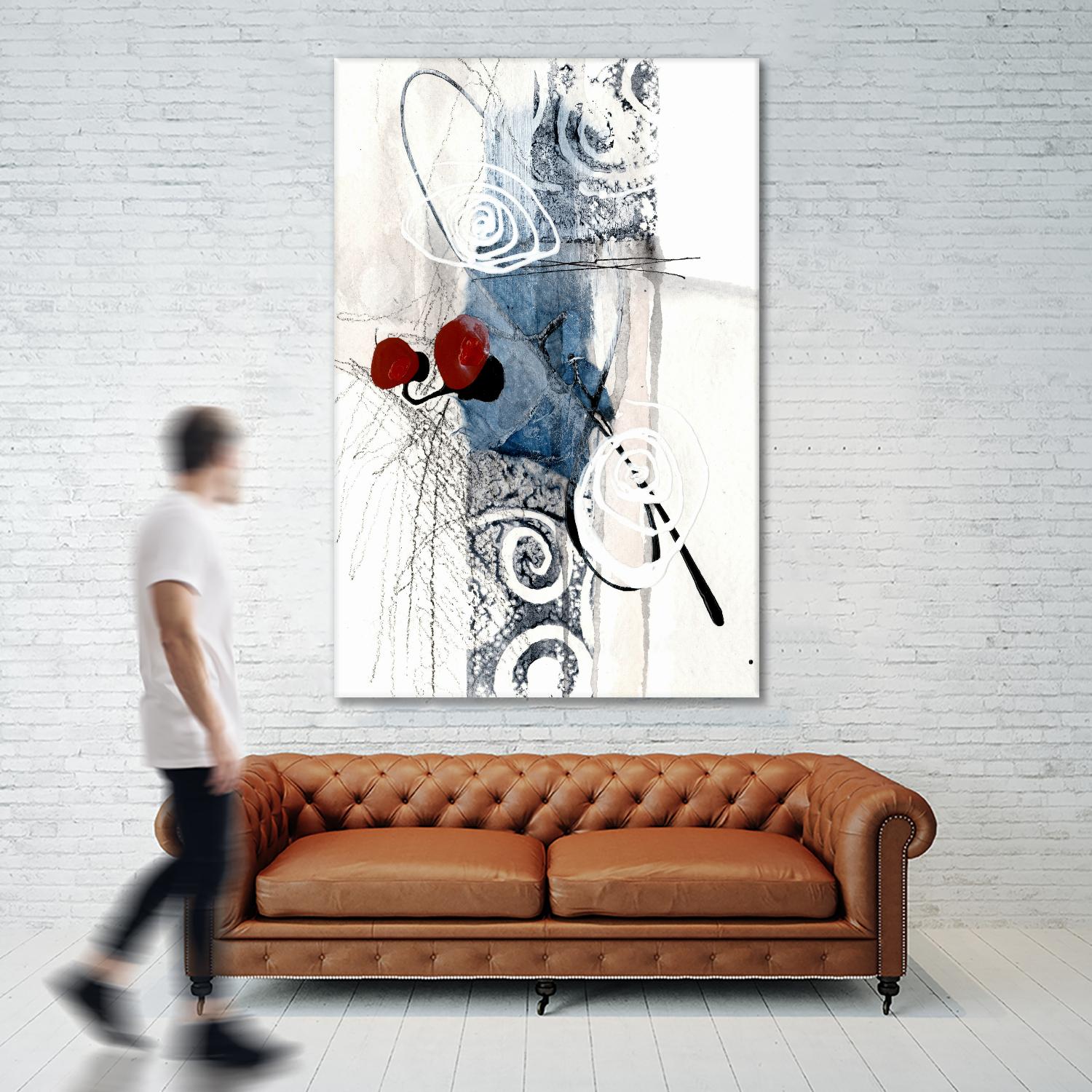 Jardinage by Sylvie Cloutier on GIANT ART - blue abstract