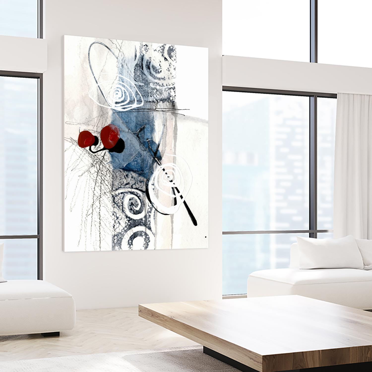 Jardinage by Sylvie Cloutier on GIANT ART - blue abstract