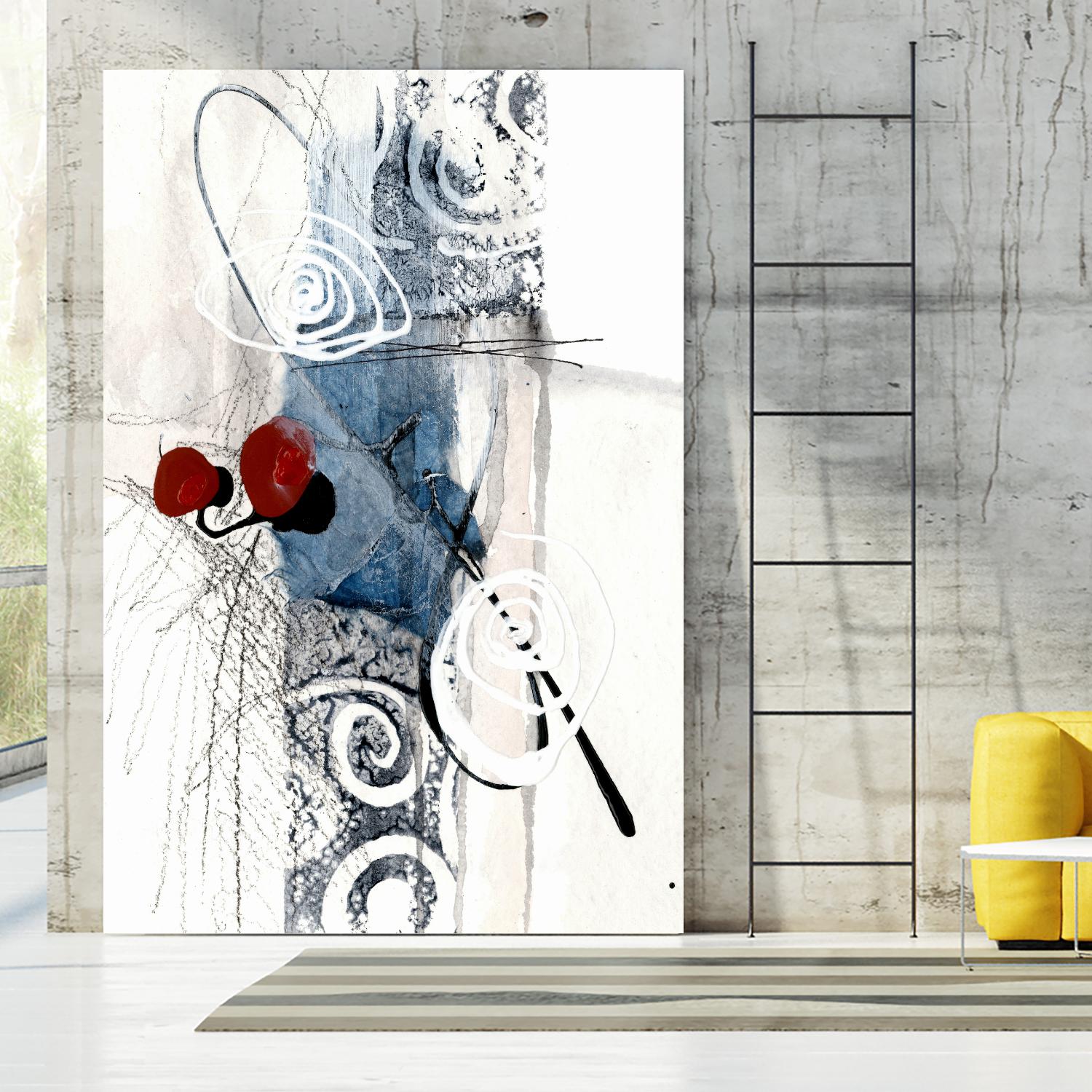 Jardinage by Sylvie Cloutier on GIANT ART - blue abstract