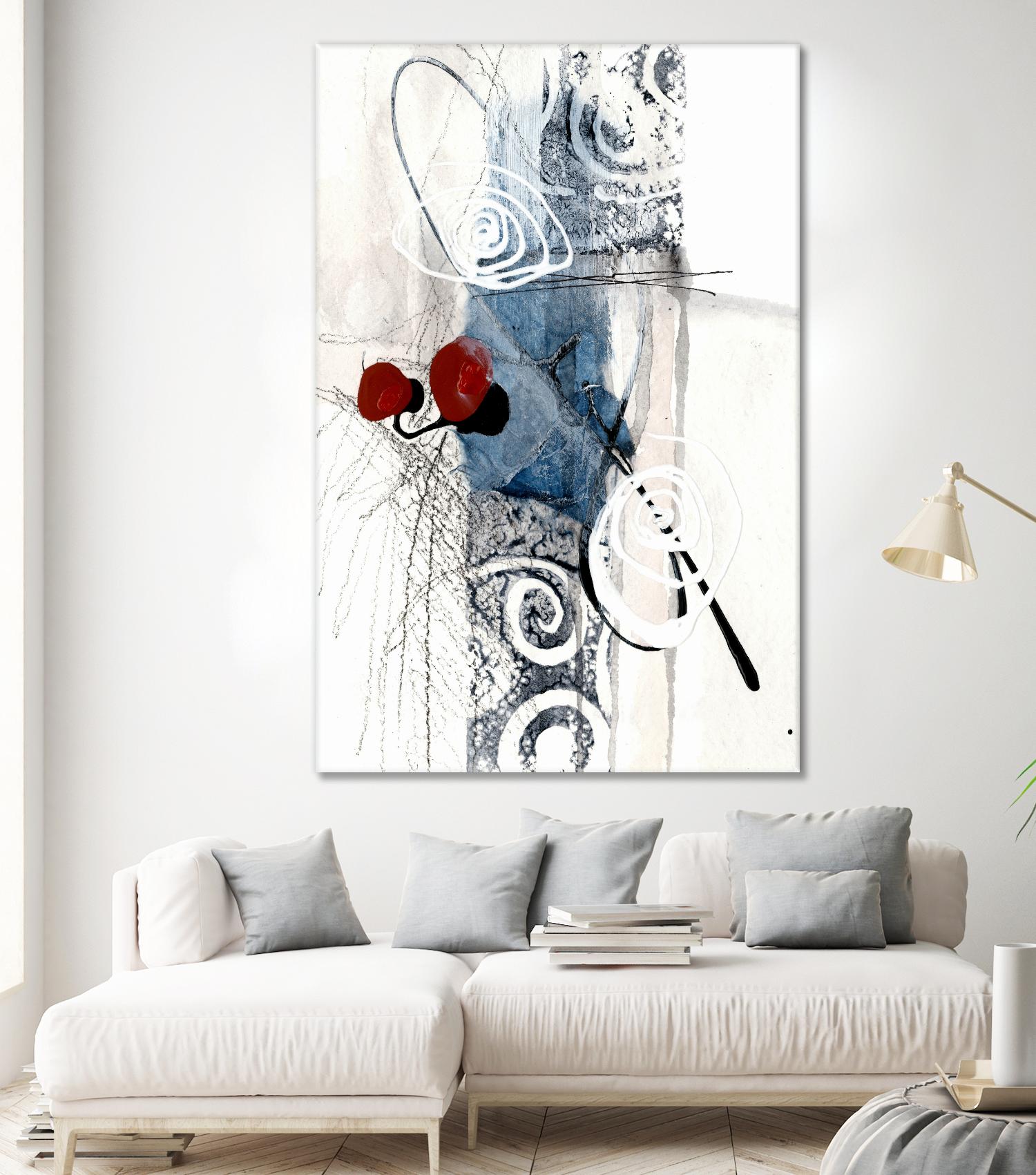 Jardinage by Sylvie Cloutier on GIANT ART - blue abstract