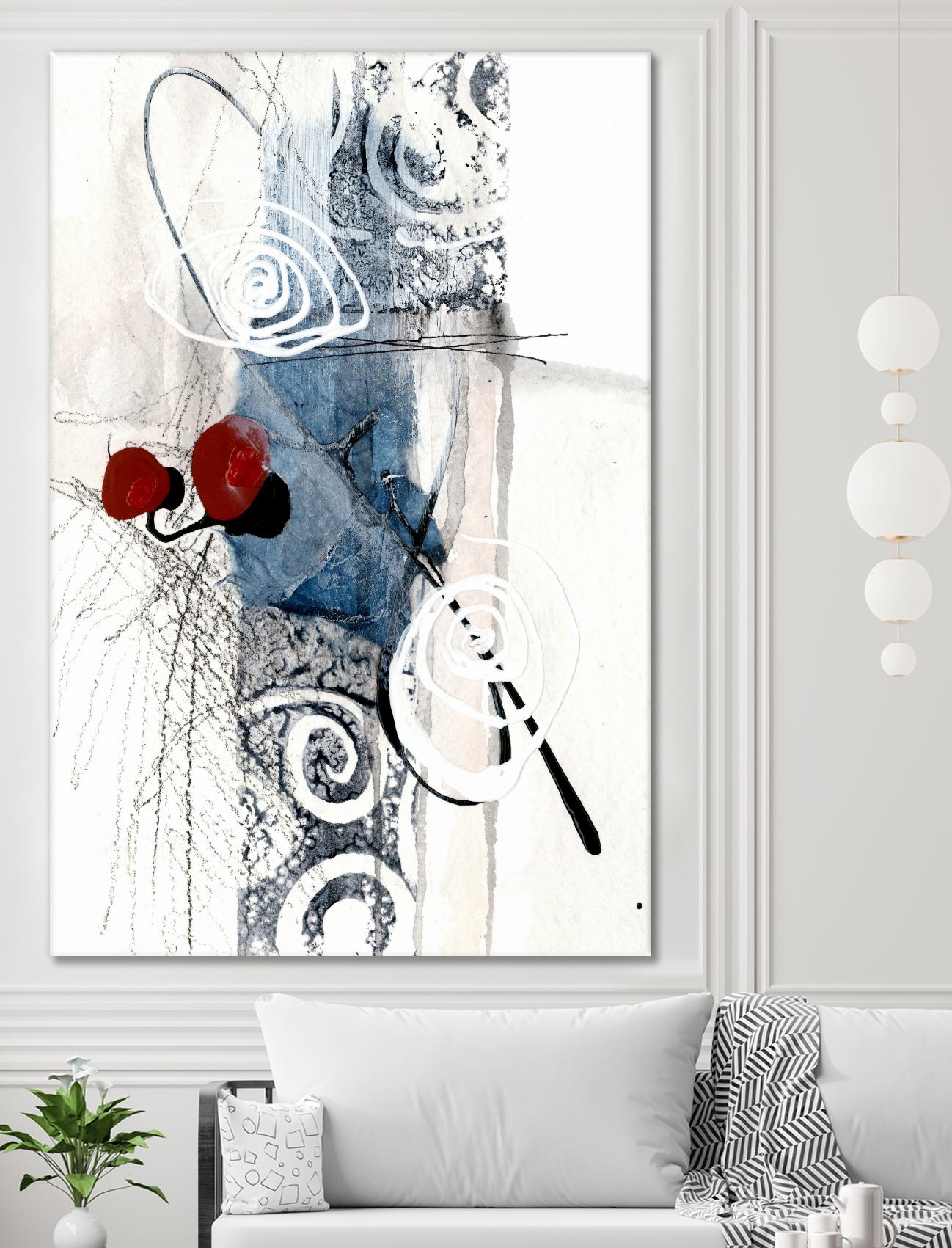 Jardinage by Sylvie Cloutier on GIANT ART - blue abstract