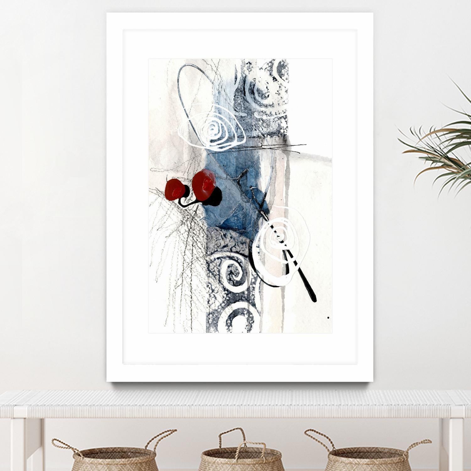 Jardinage by Sylvie Cloutier on GIANT ART - red abstract