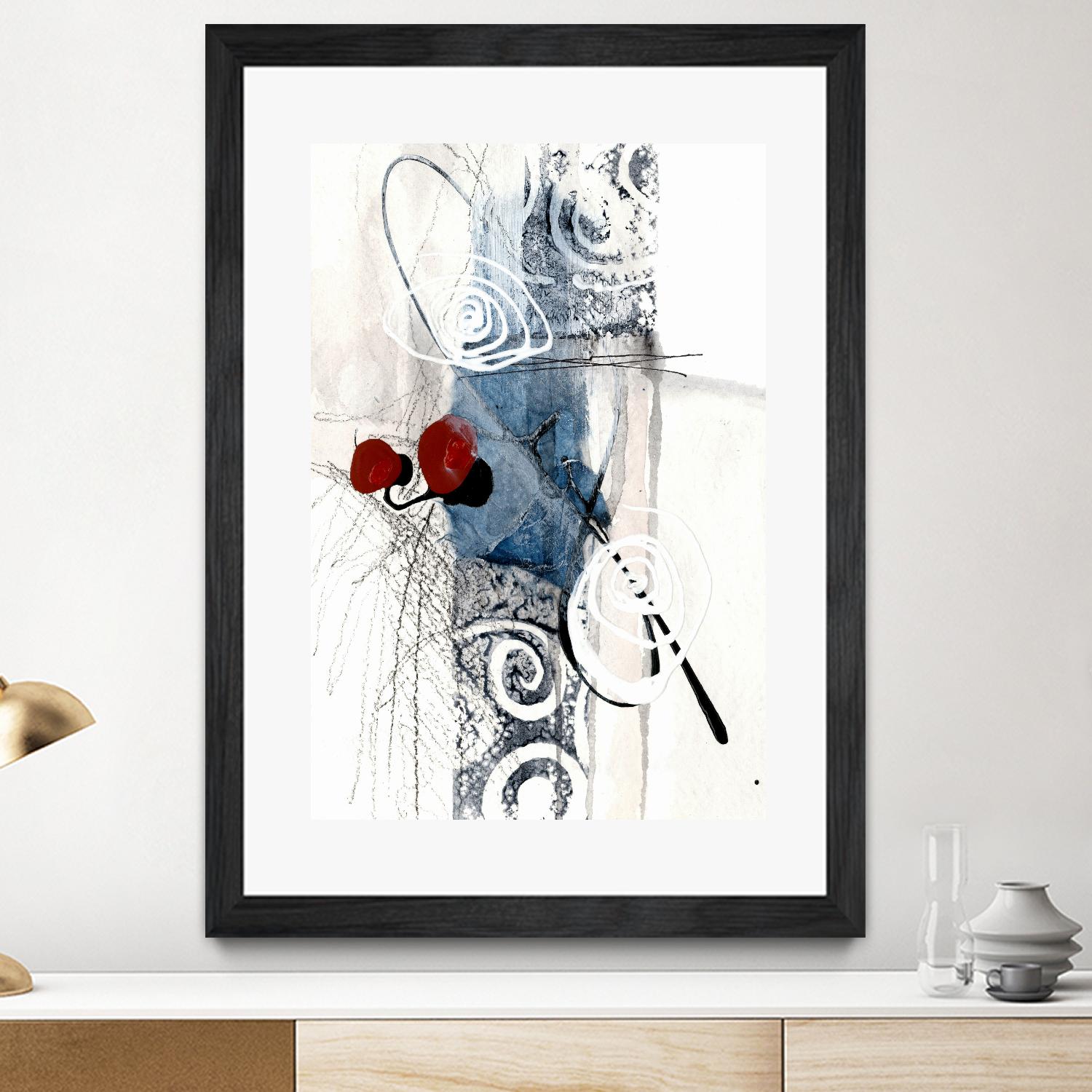 Jardinage by Sylvie Cloutier on GIANT ART - red abstract