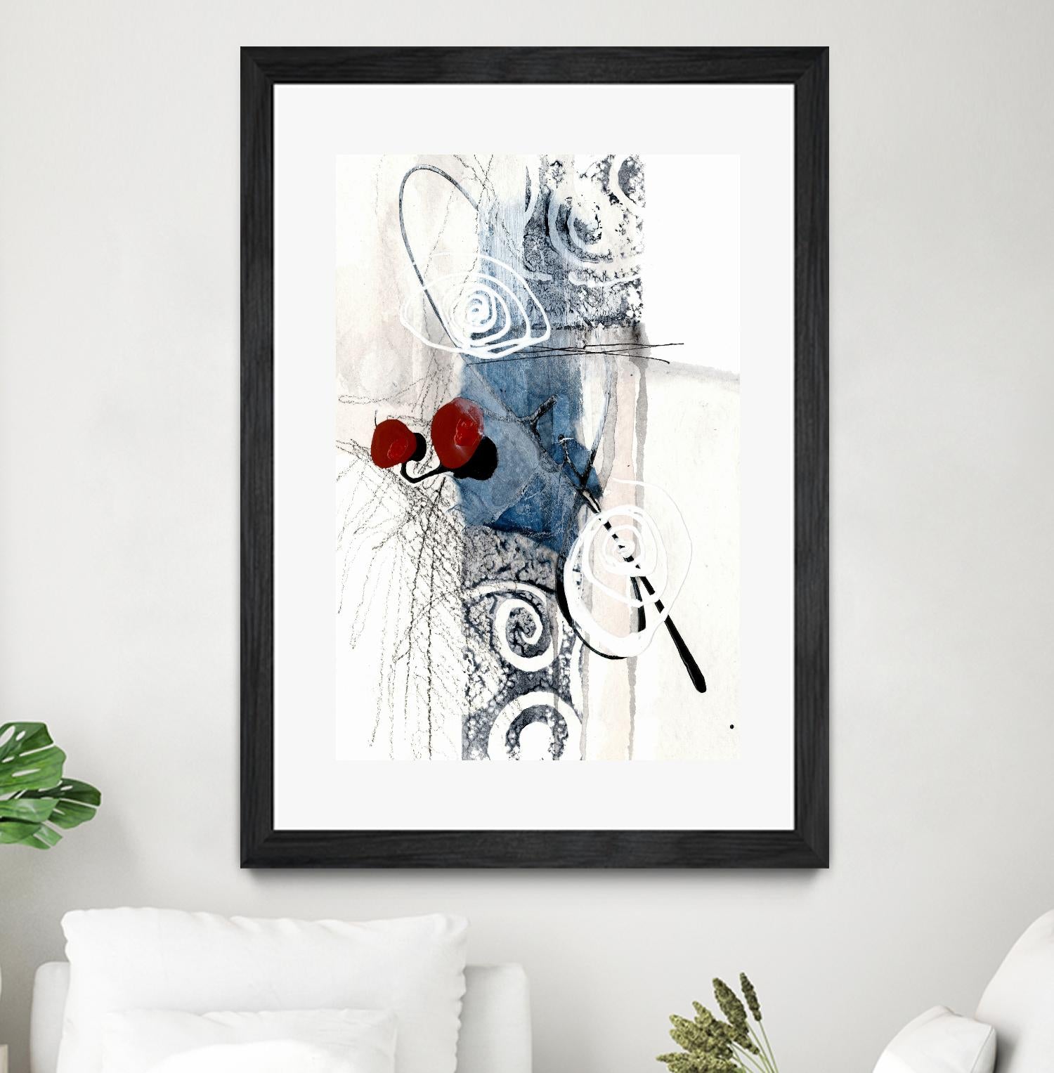 Jardinage by Sylvie Cloutier on GIANT ART - red abstract