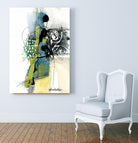 Zone Bleue by Sylvie Cloutier on GIANT ART - green abstract