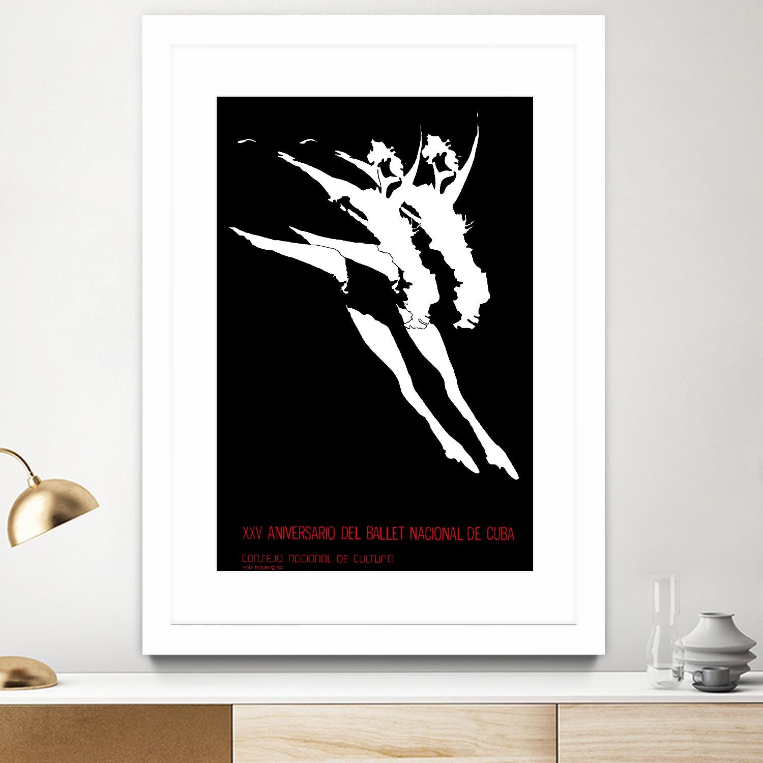 Ballet National de Cuba by Archive on GIANT ART - white black & white dancer